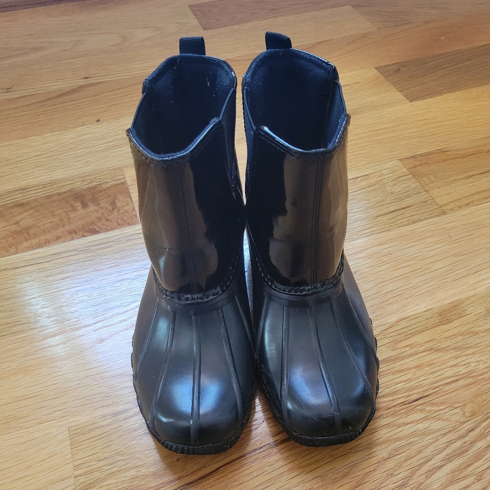 Sperry Black Rain Boots with Chunky Soles - Picture 3 of 6